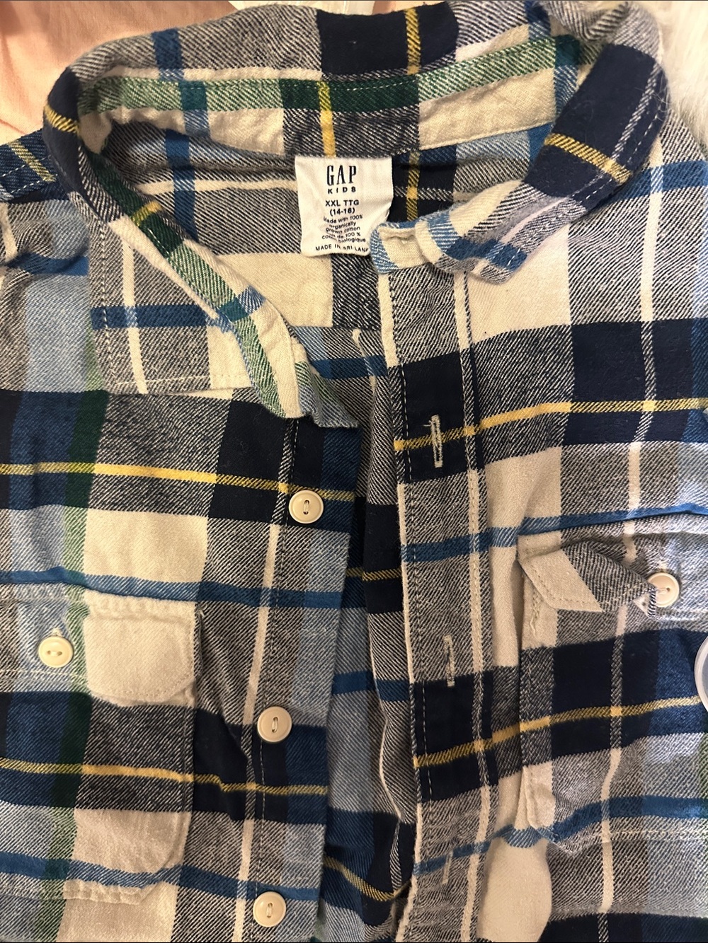 Gap Kids plaids shirt 14-16
